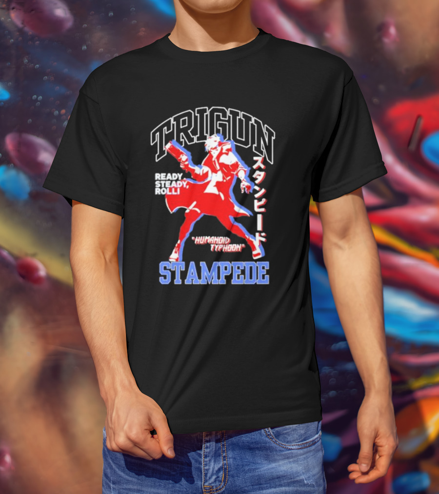 Trigun Stampede Ready Steady Rolli Humanoid Typhoon T-Shirt