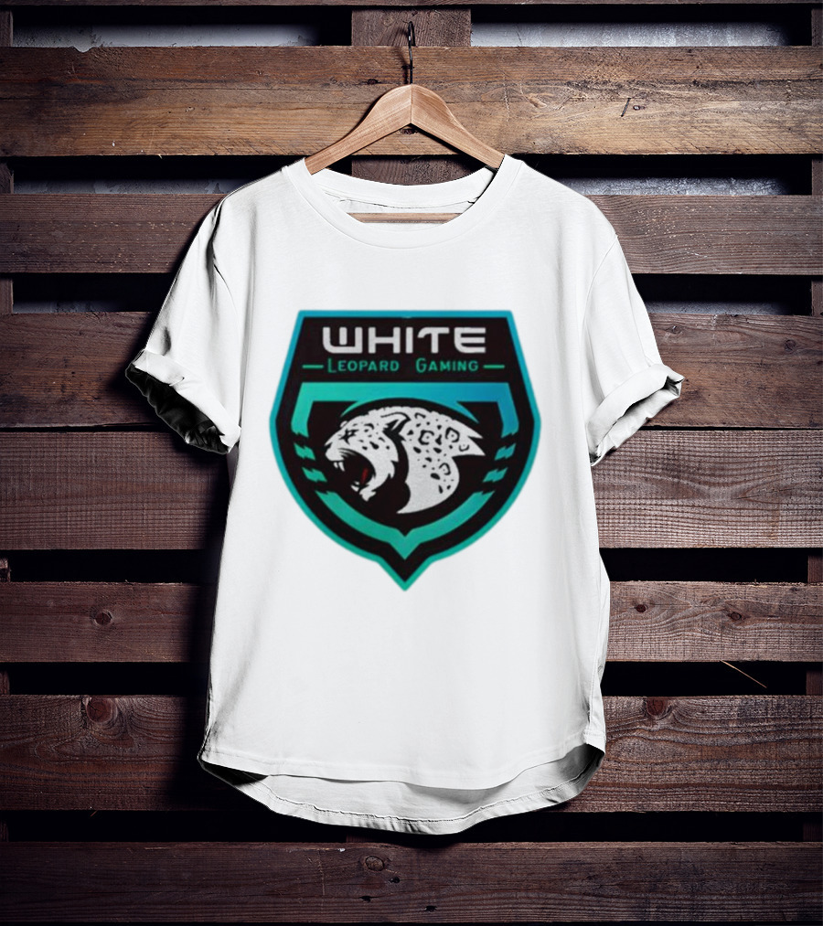Soardogg Apparel White Leopard Gaming Emblem T-Shirt