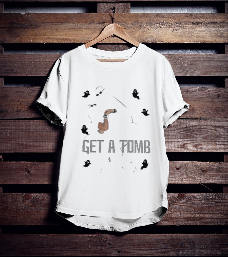 Get A Tomb Ghostly Muscle Pump Fitness T-Shirt