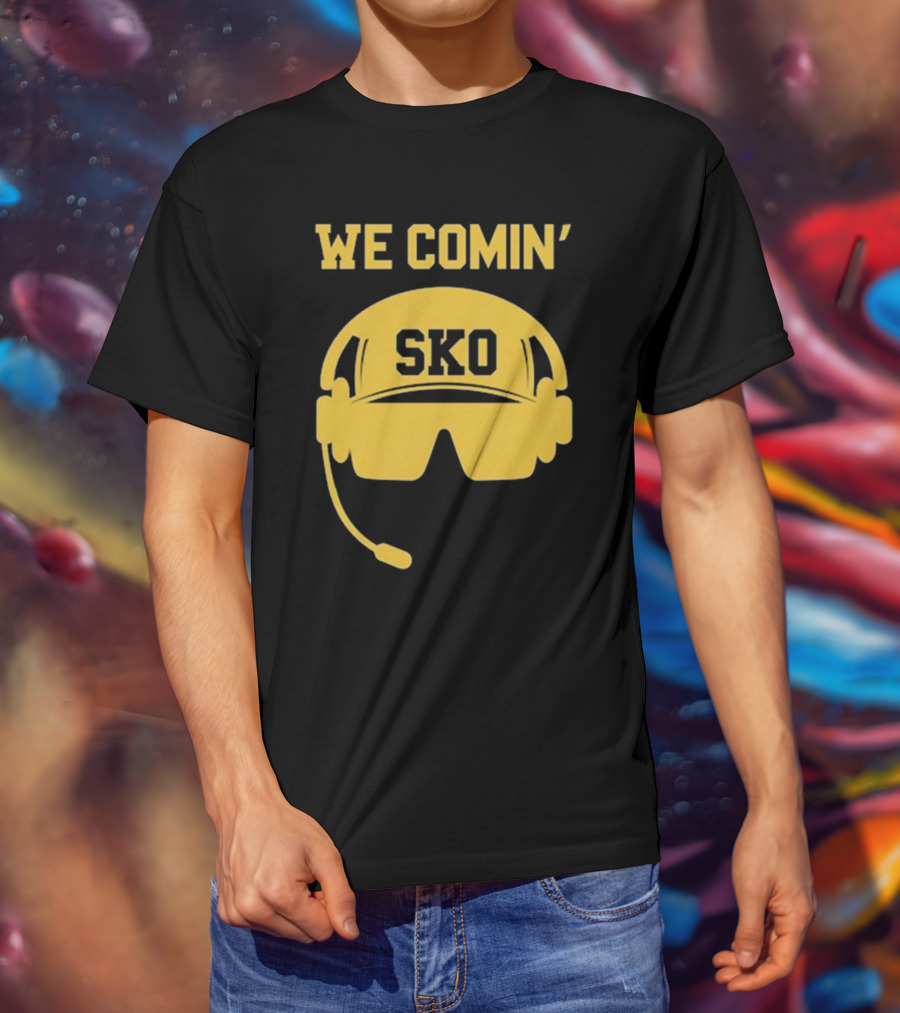 WE COMIN' SKO Prime Boulder Football Headset T-Shirt