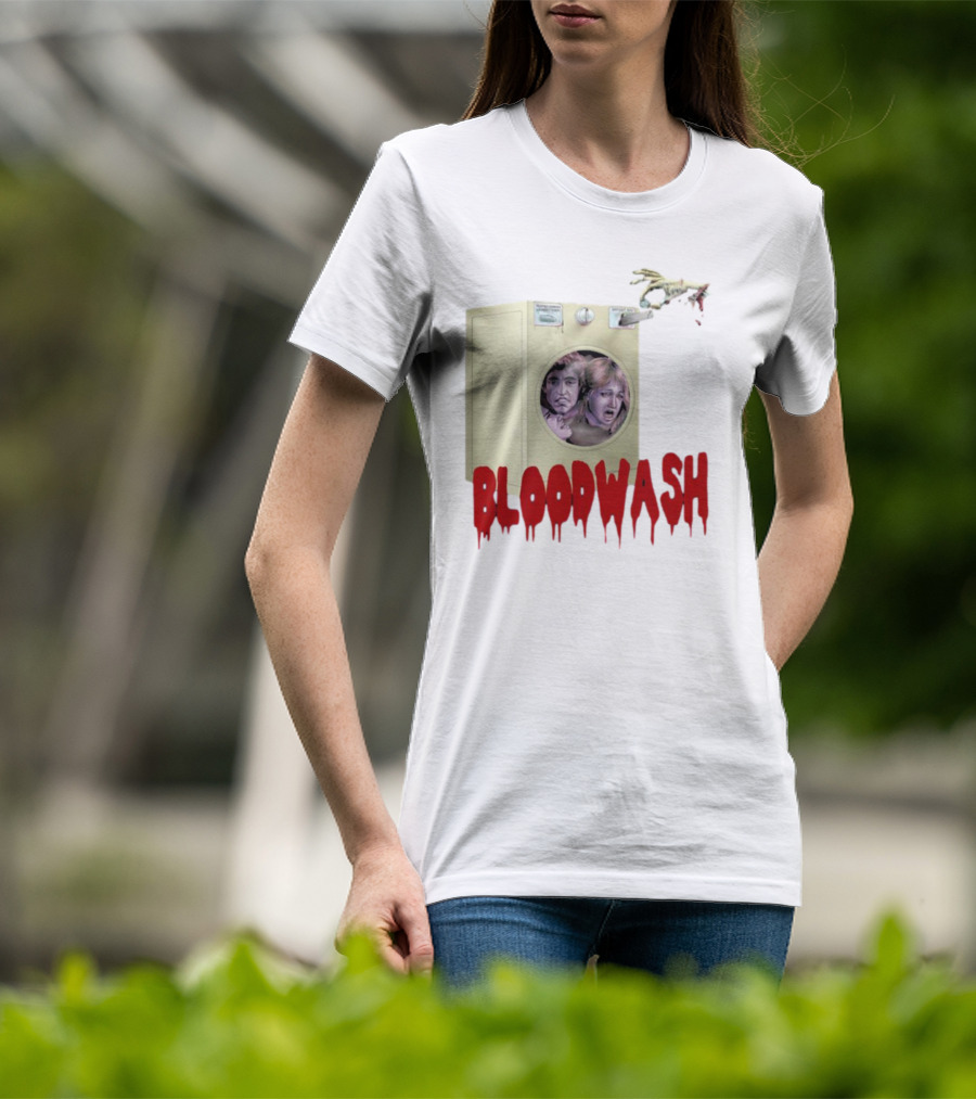 Puppet Combo Bloodwash Horror Laundry Machine With Faces And Monster Hand T-Shirt