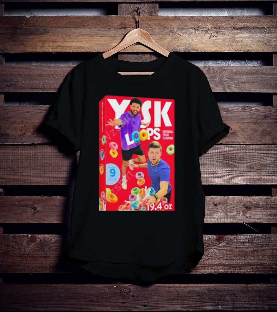 Ysk Loops Cereal Box You Should Know Podcast Natural Fruit Flavors T-Shirt