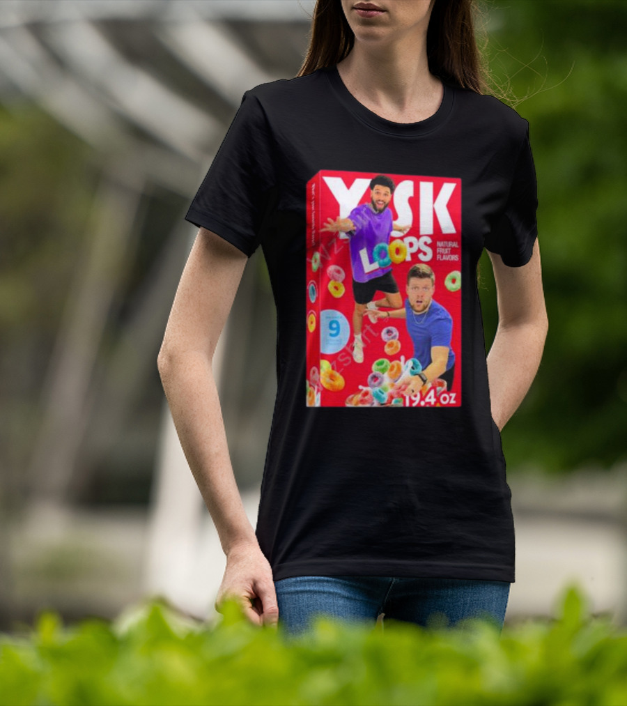 Ysk Loops Cereal Box You Should Know Podcast Natural Fruit Flavors T-Shirt