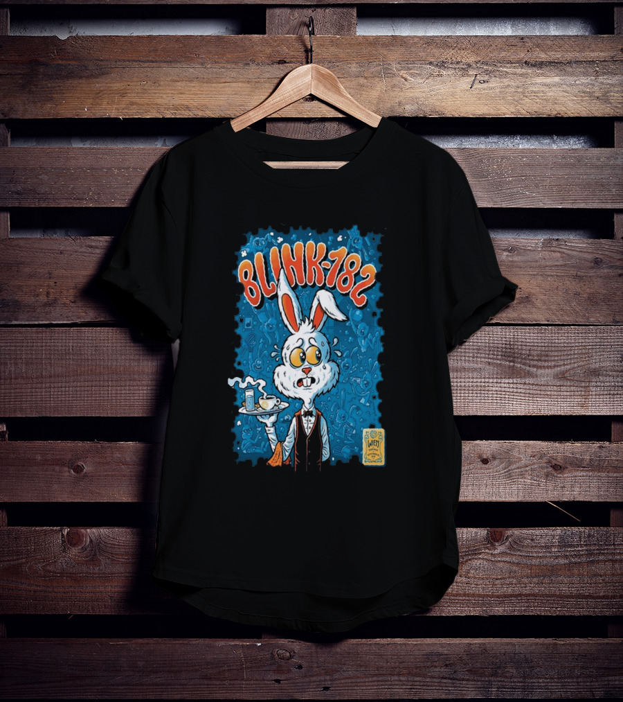 Blink-182 Vienna Wavy-Labyrinth Rabbit Waiter T-Shirt