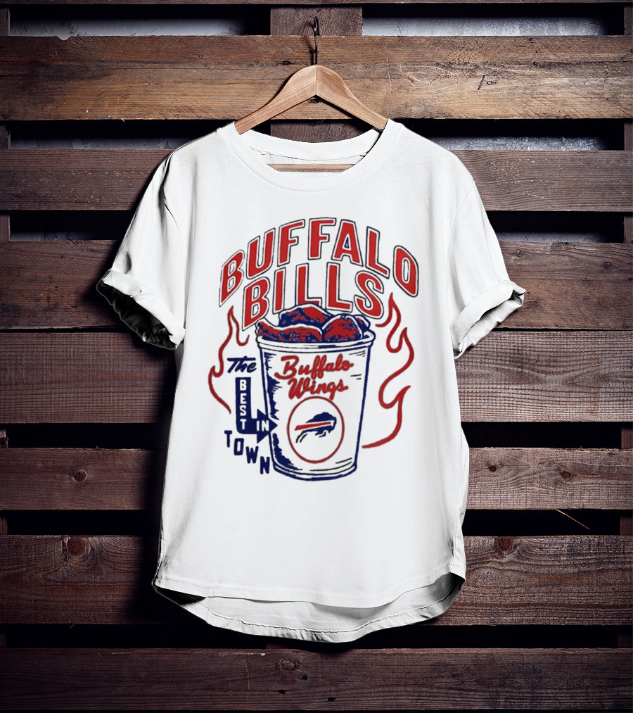 Buffalo Bills Best In Town Buffalo Wings NFL Flavortown Homage T-Shirt