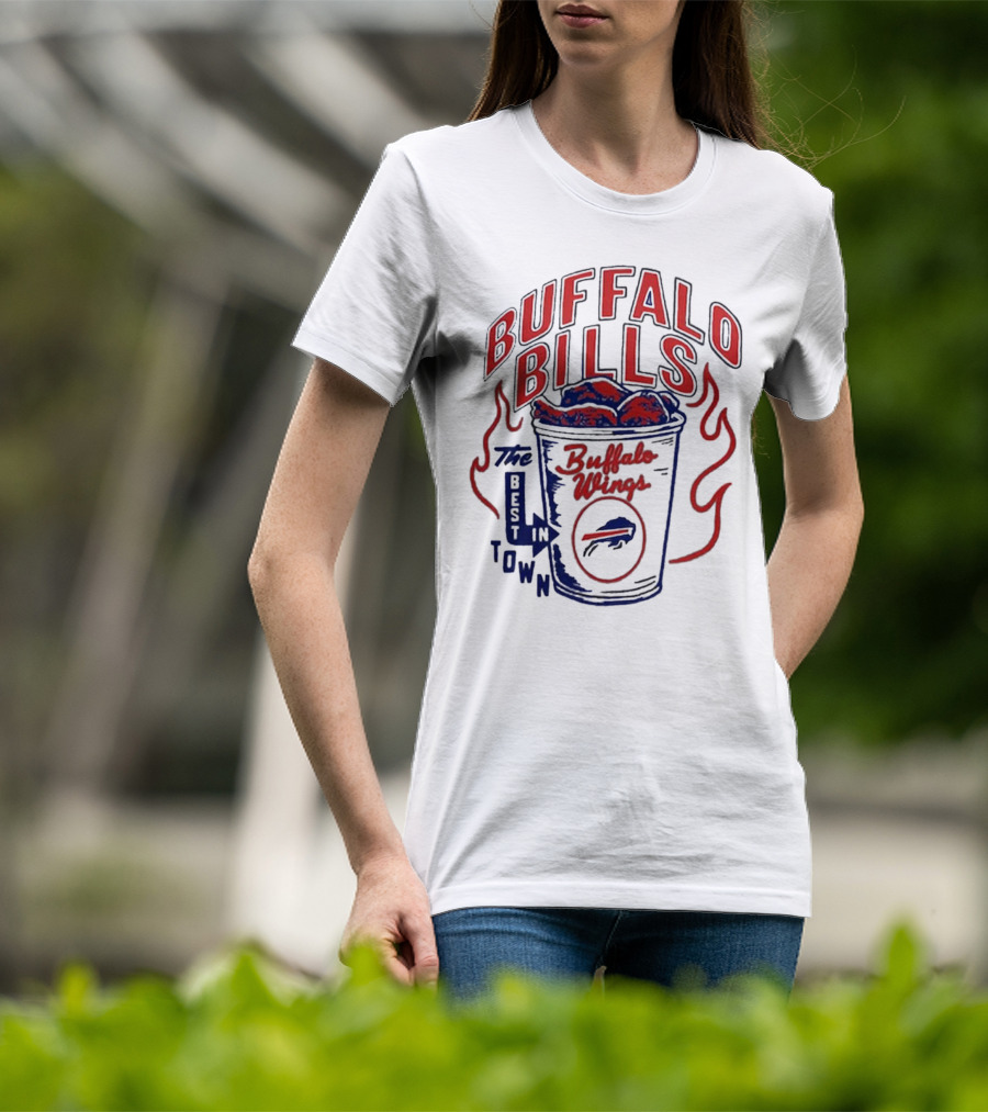 Buffalo Bills Best In Town Buffalo Wings NFL Flavortown Homage T-Shirt