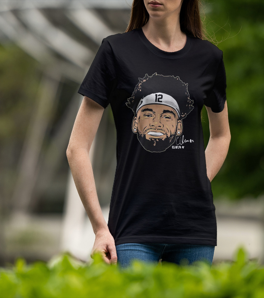 Chris Olave 12 Headband Swag NFLPA Signature T-Shirt