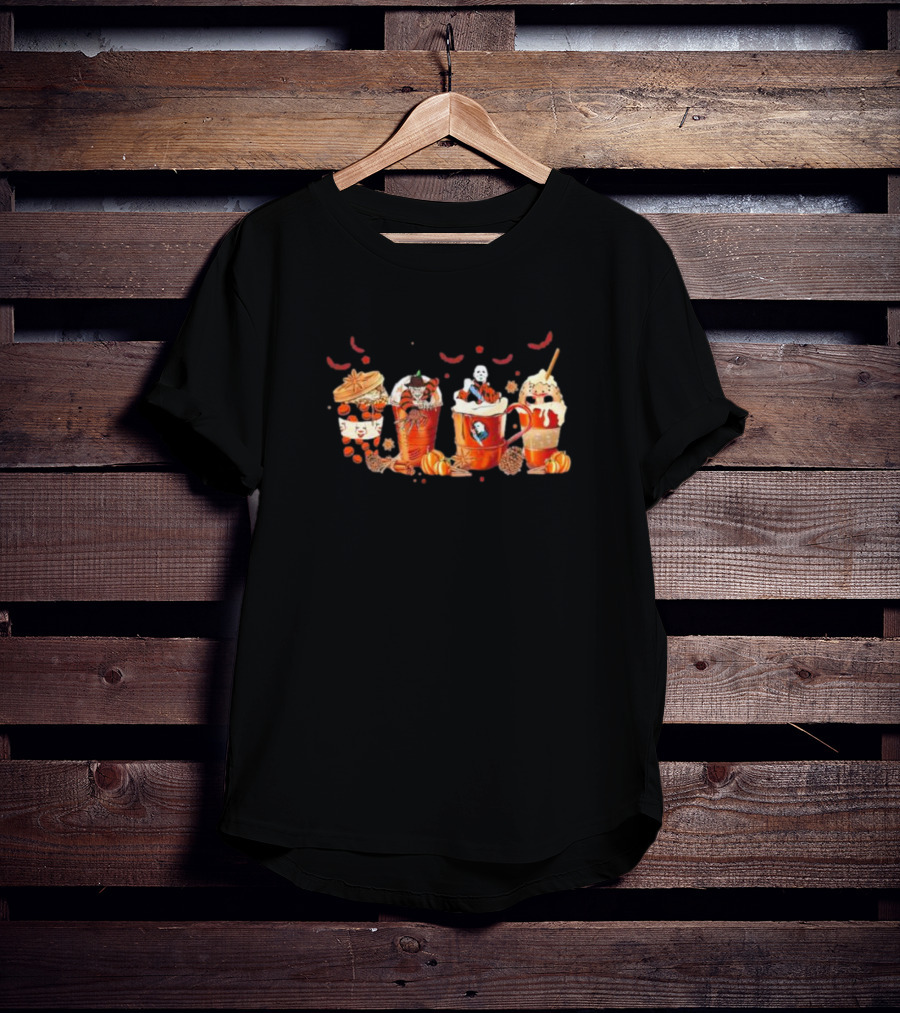 Pumpkin Spice Halloween Skeleton Coffee Mugs T-Shirt