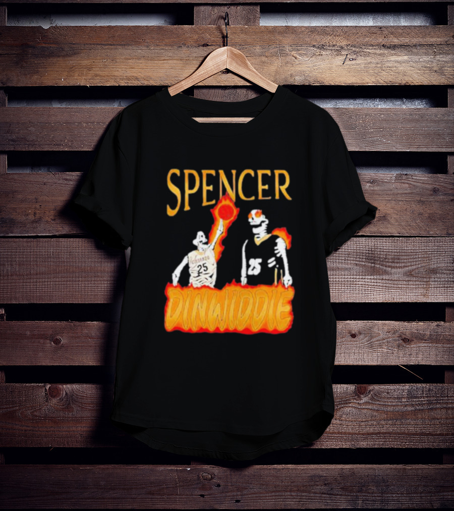 Spencer Dinwiddie Richmond 25 Basketball Flames T-Shirt
