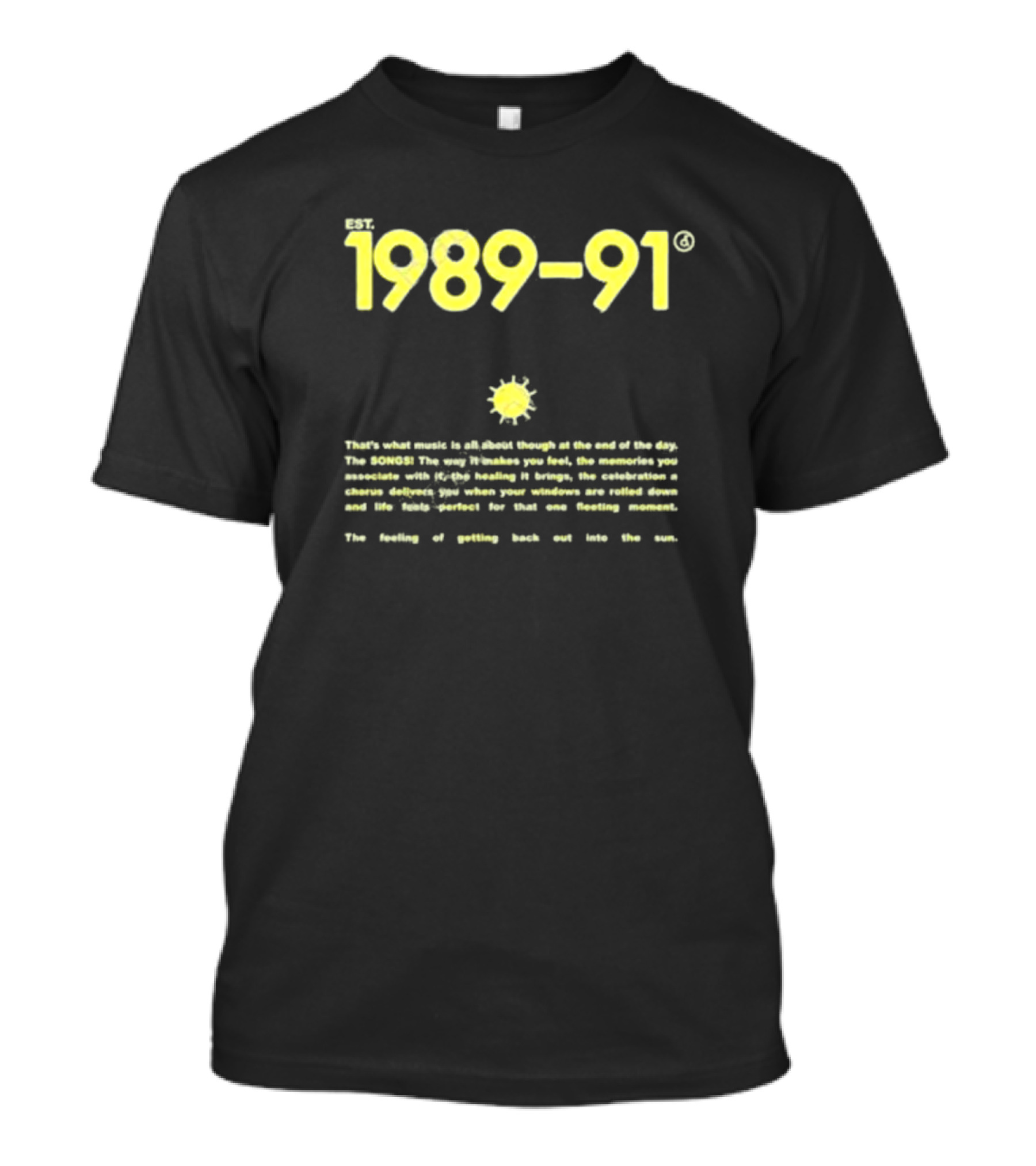 1989-91 Sage Green Music Memories Sportsman Skivvy T-Shirt