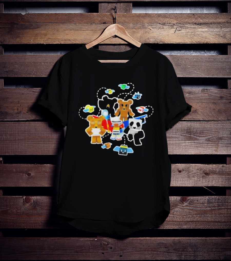 Bee Swarm Simulator Bear Team Characters With Bees T-Shirt