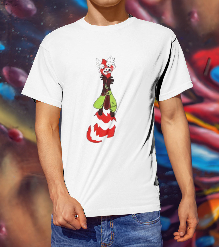 Joseph AK Twoucan Chirenbo Red Panda Standing Green Pants T-Shirt
