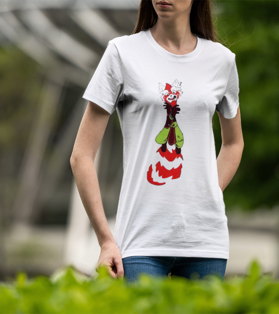Joseph AK Twoucan Chirenbo Red Panda Standing Green Pants T-Shirt