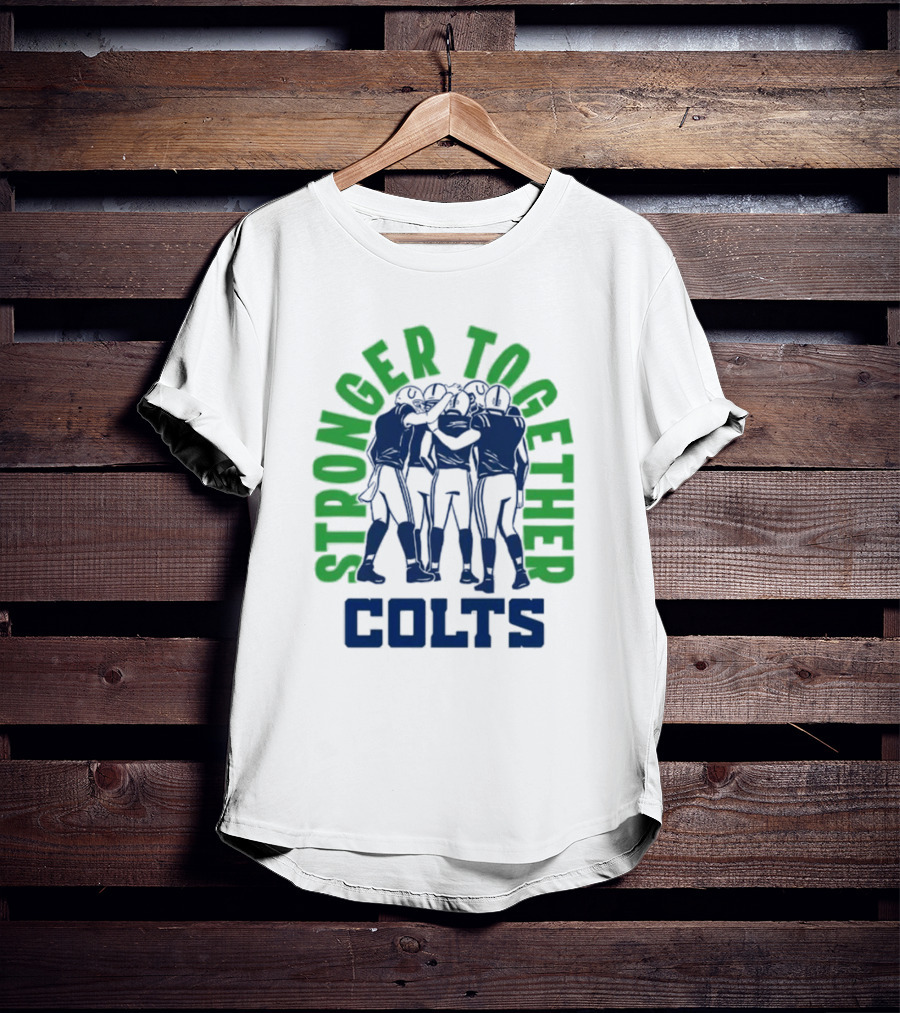 Stronger Together Colts Kicking The Stigma Homefield Cream Indianapolis Colts T-Shirt