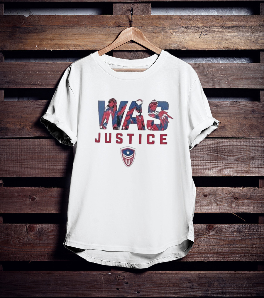 Washington Justice City Hero WAS Justice Shield Emblem T-Shirt