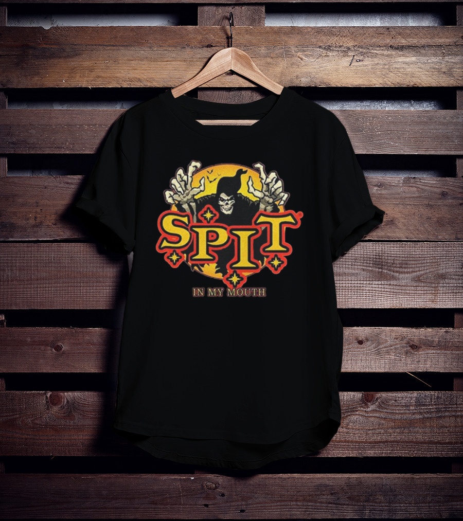Spirit Halloween Spit In My Mouth Grim Reaper T-Shirt