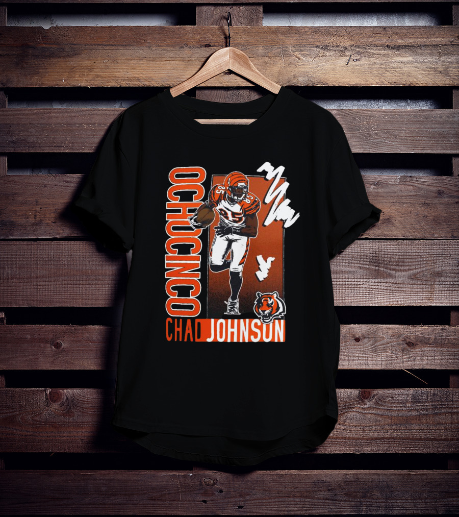 Ochocinco Chad Johnson Cincinnati Bengals Caricature T-Shirt