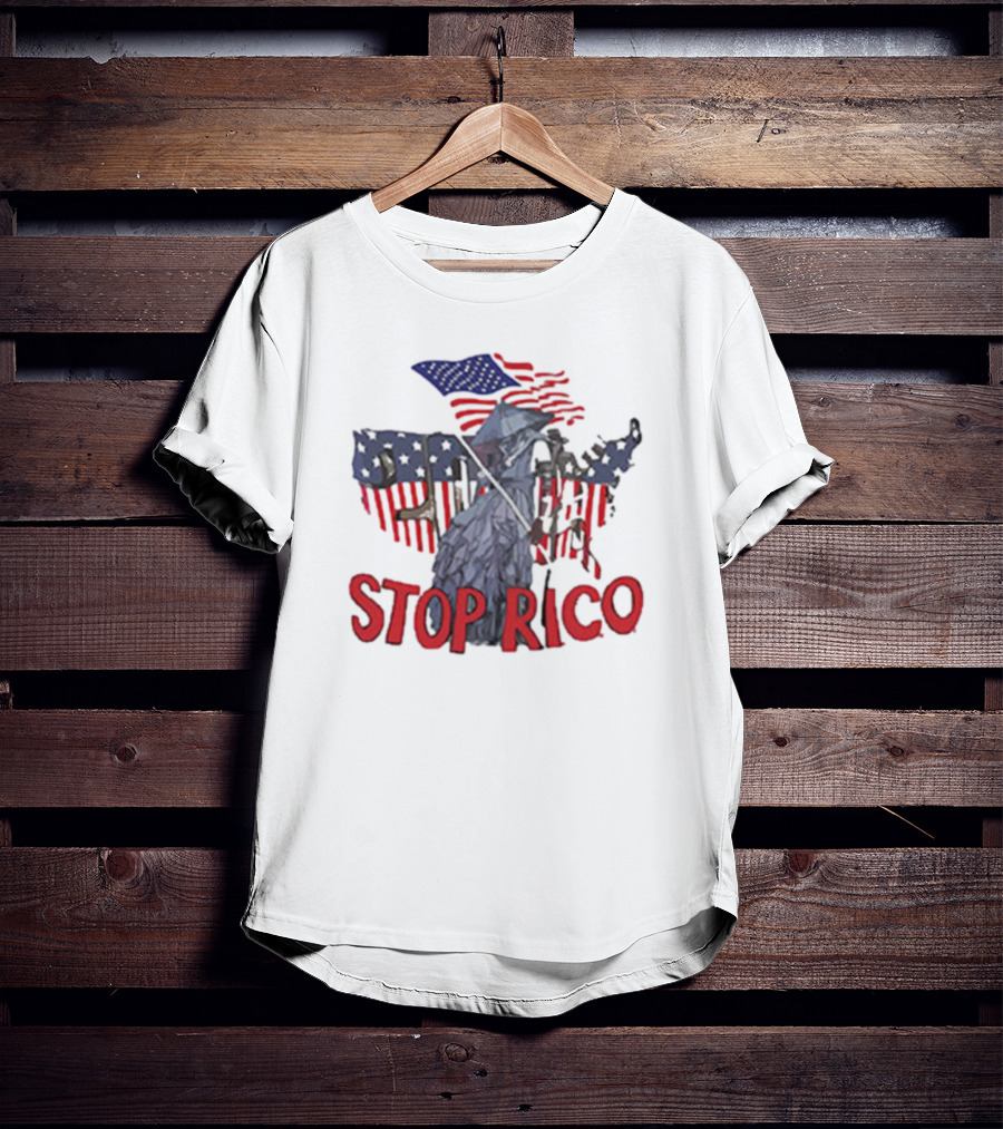 Drake Stop Rico American Flag Grim Reaper T-Shirt
