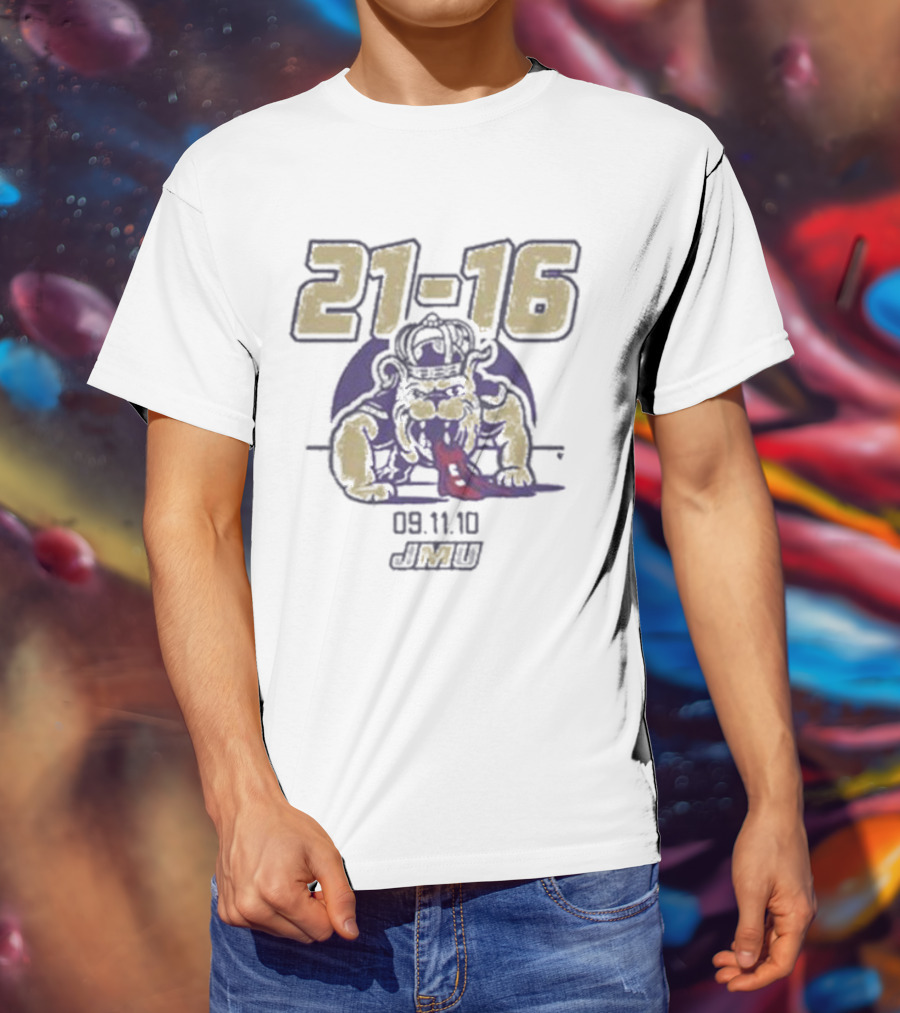 JMU 21-16 09.11.10 Football Dukes T-Shirt