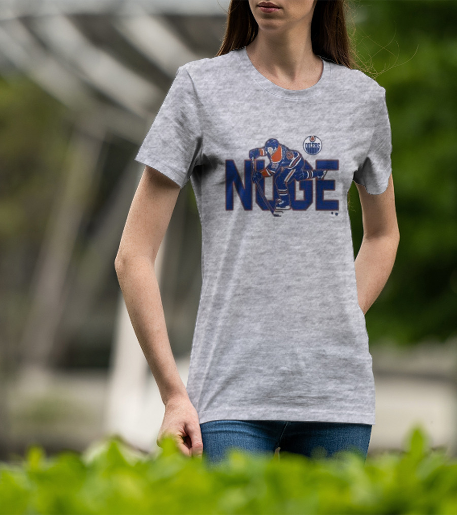 Ryan Nugent-Hopkins Edmonton Oilers NUGE Hockey Player Action T-Shirt