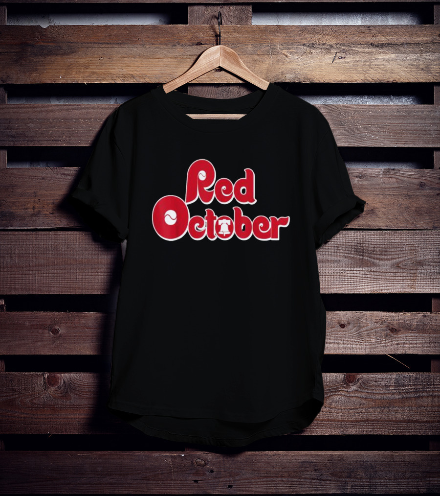 Red October Philly Philadelphia Liberty Bell Baseball T-Shirt