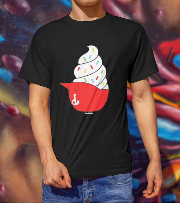 Phillies Ice Cream Helmet Swirl With Sprinkles T-Shirt