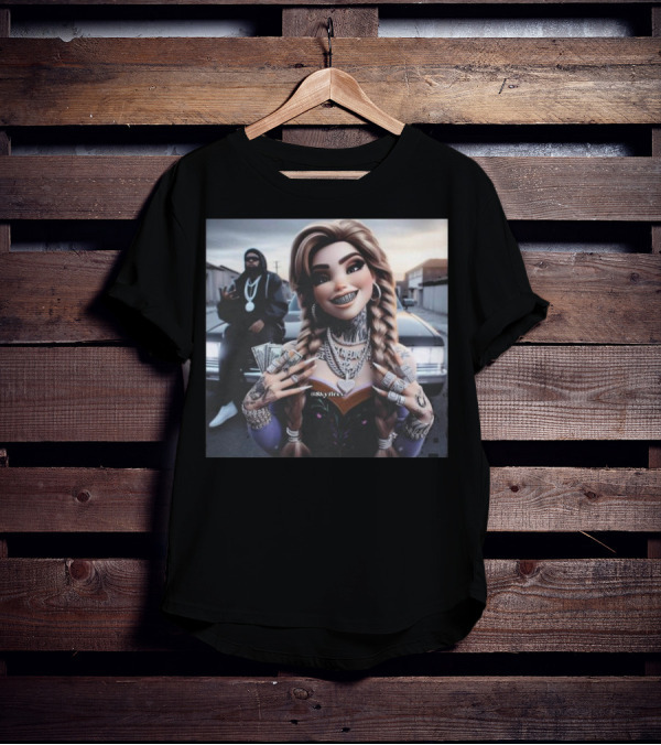 Anna Disney Grill Tattooed Street Style With Braids And Bling T-Shirt