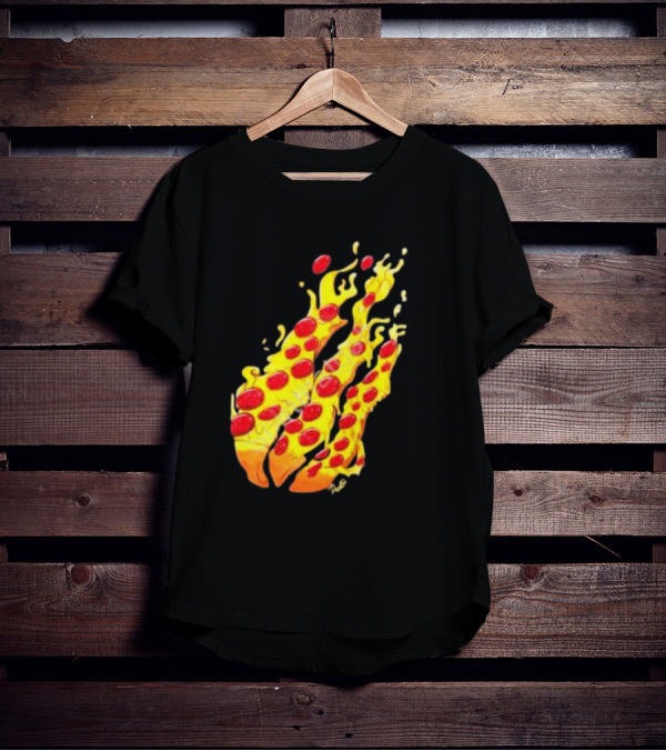 Preston Stylez Fire Pizza Flaming Pepperoni Blaze T-Shirt