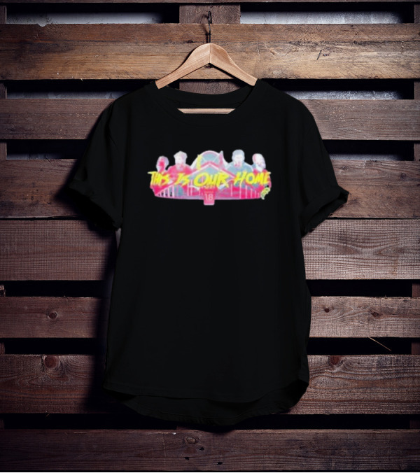 This Is Our Home Baseball Themed Design With Iconic Bridge And Figures T-Shirt