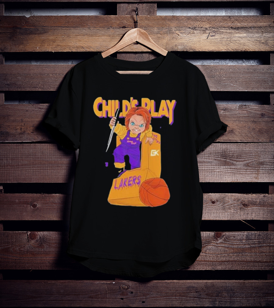 Child's Play Los Angeles Lakers Chucky Basketball Box T-Shirt