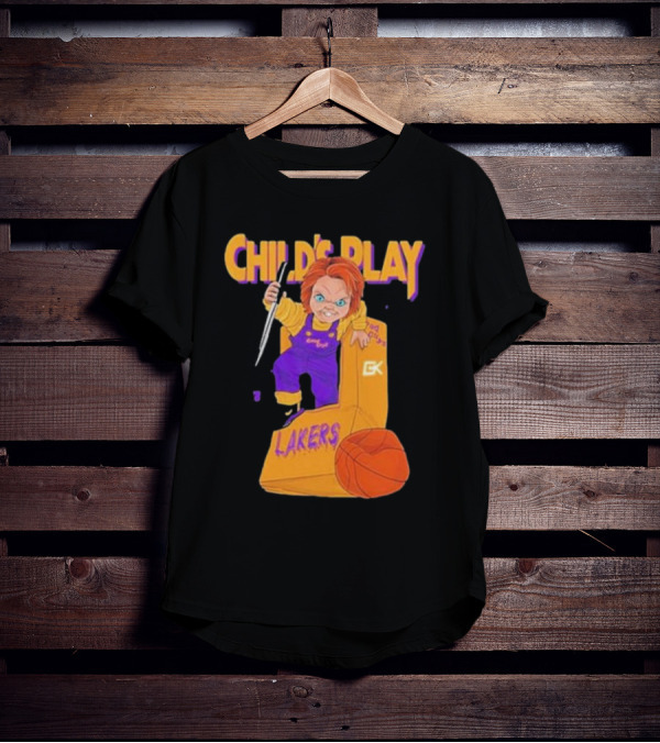 Child's Play Los Angeles Lakers Chucky Basketball Box T-Shirt