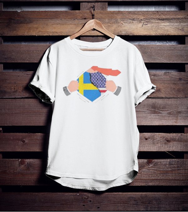 Ripping Off Sweden And America Flag T-Shirt