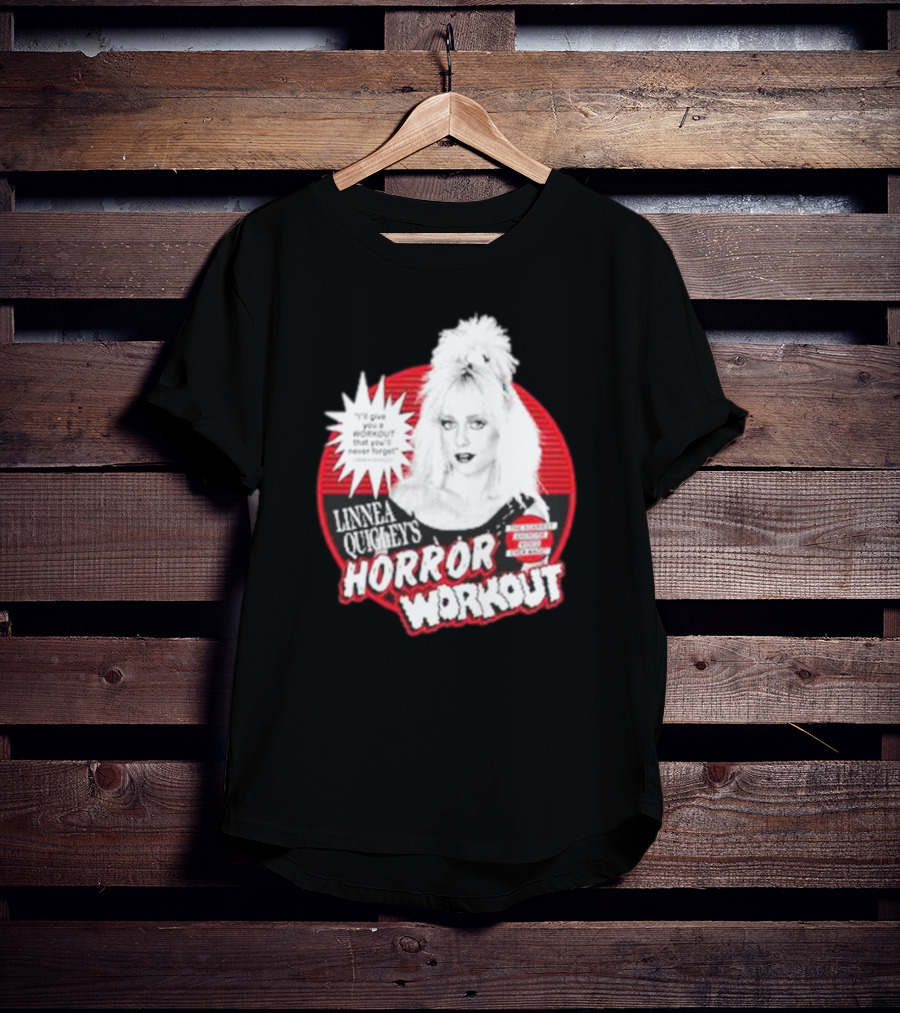 Linnea Quigley's Horror Workout Red Circle T-Shirt