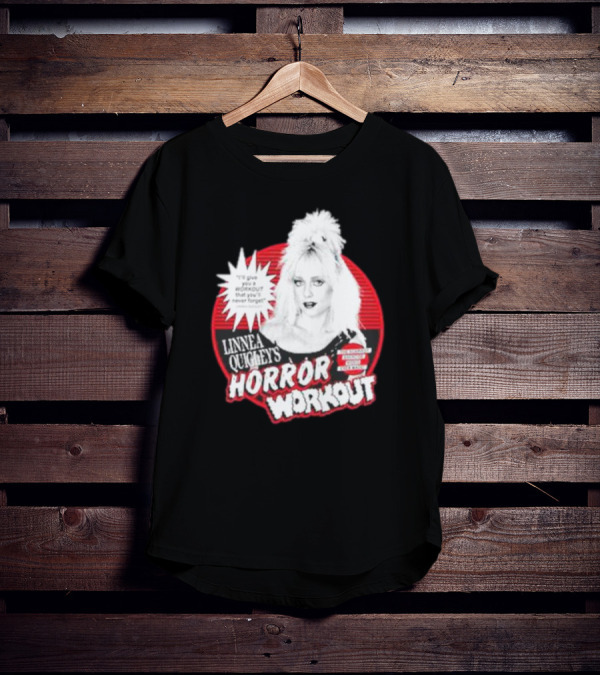 Linnea Quigley's Horror Workout Red Circle T-Shirt
