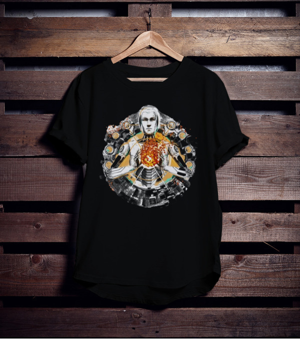 Devolver Digital The Talos Principle 2 Futuristic Robot Energy Sphere T-Shirt