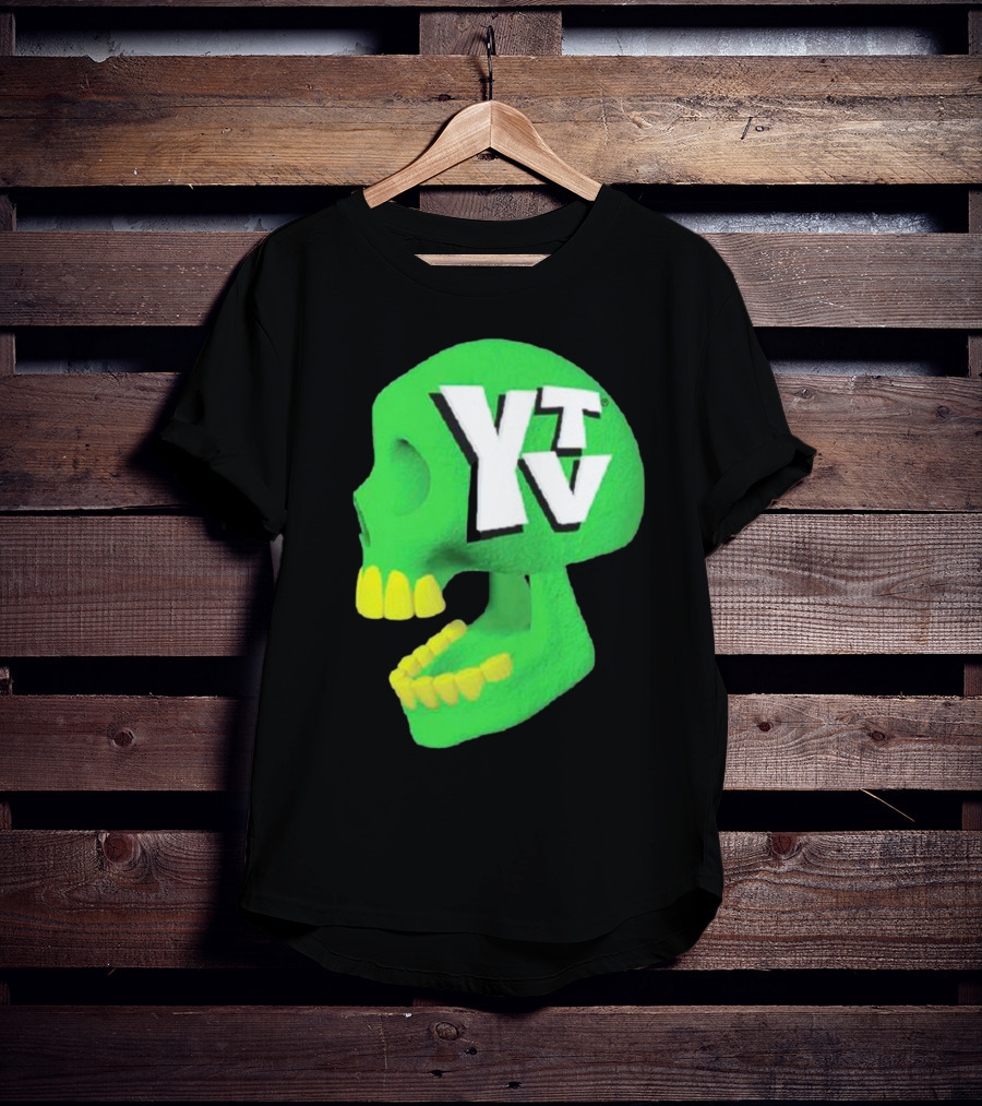 Ytv Green Skull Dark Night T-Shirt
