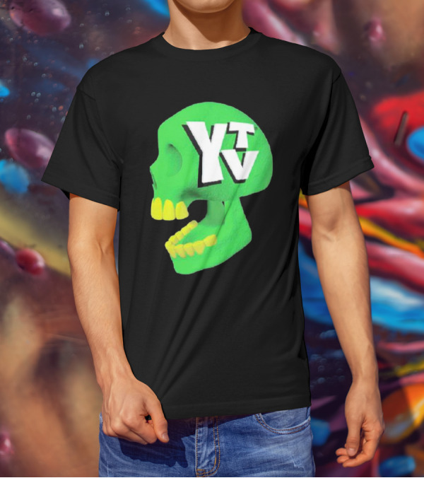 Ytv Green Skull Dark Night T-Shirt