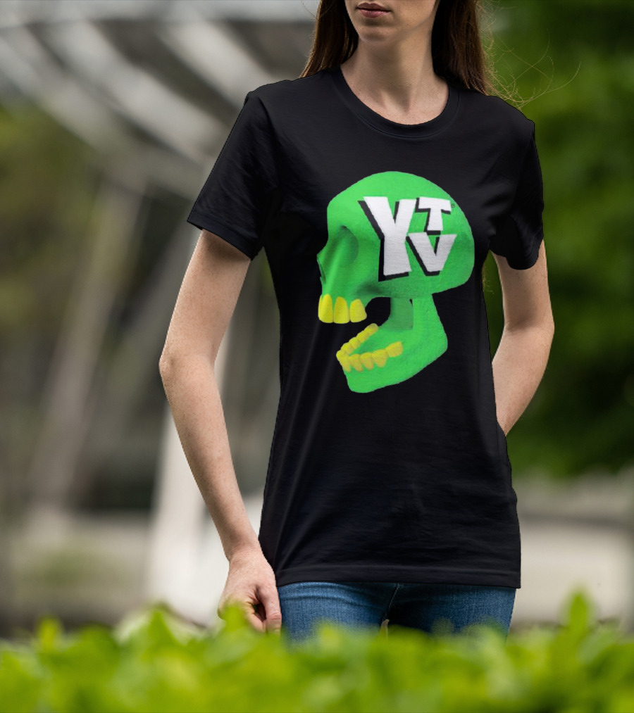 Ytv Green Skull Dark Night T-Shirt