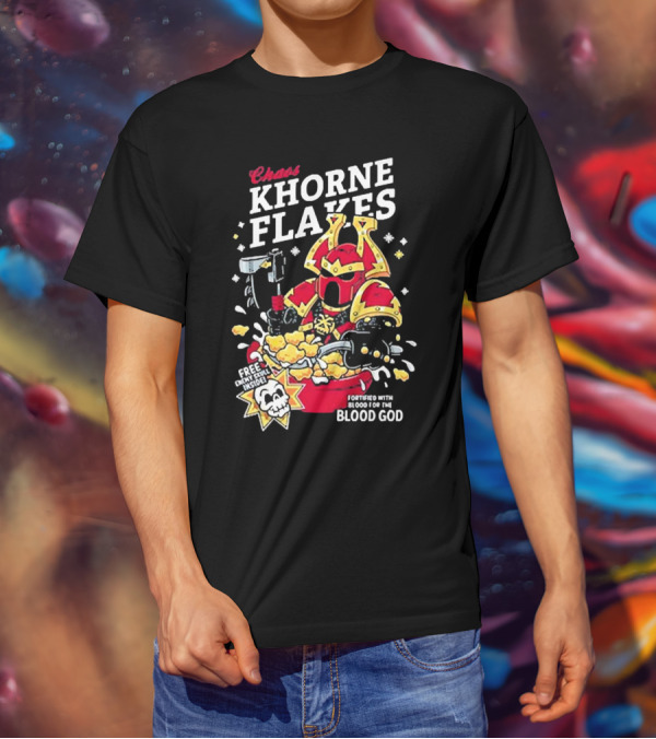 Chaos Khorne Flakes Free Inside Fortified With Blood For The Blood God T-Shirt