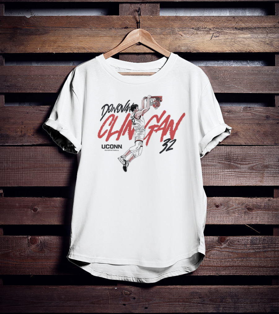 Donovan Clingan UConn Basketball 32 Dunk NCAA Men’s Basketball T-Shirt