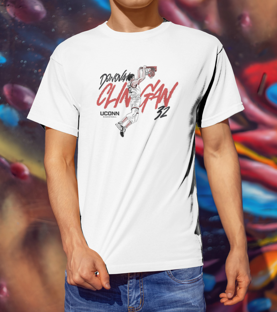 Donovan Clingan UConn Basketball 32 Dunk NCAA Men’s Basketball T-Shirt