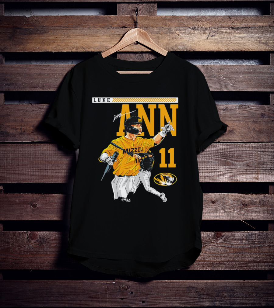 LUKE MANN MIZZOU BASEBALL 11 MISSOURI NCAA TIGERS T-Shirt