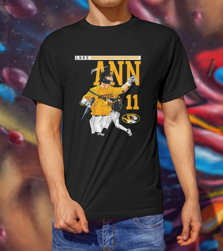 LUKE MANN MIZZOU BASEBALL 11 MISSOURI NCAA TIGERS T-Shirt