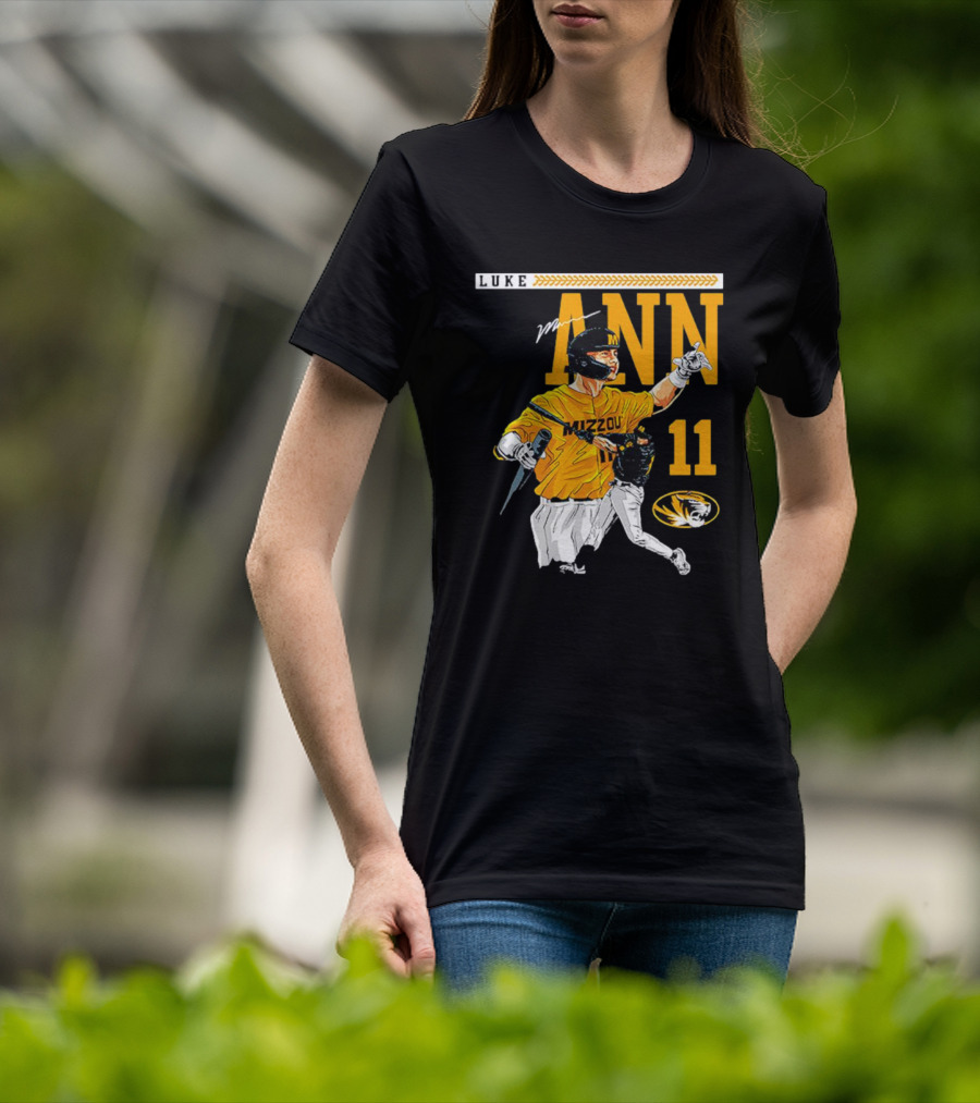 LUKE MANN MIZZOU BASEBALL 11 MISSOURI NCAA TIGERS T-Shirt