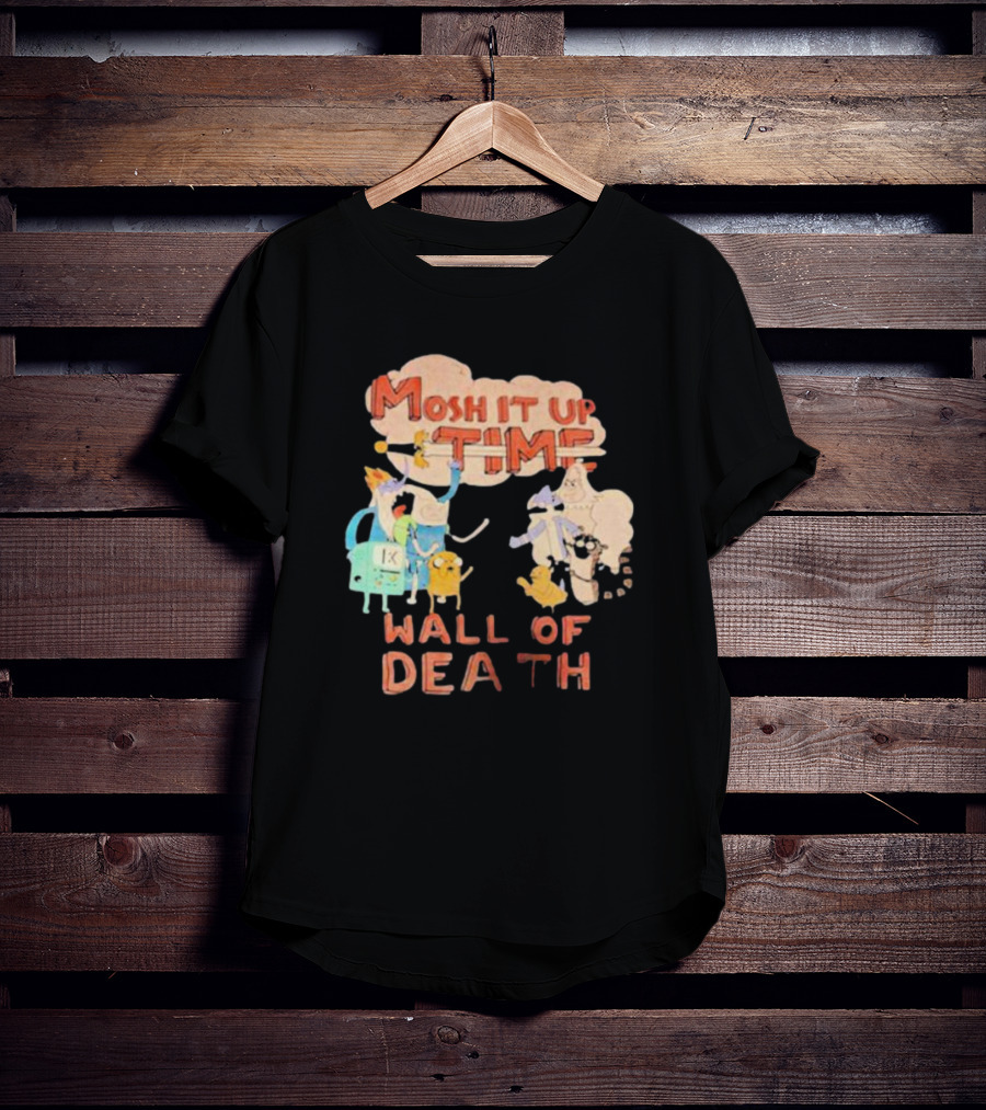 Adventure Mosh It Up Time Wall Of Death Cartoon Characters T-Shirt