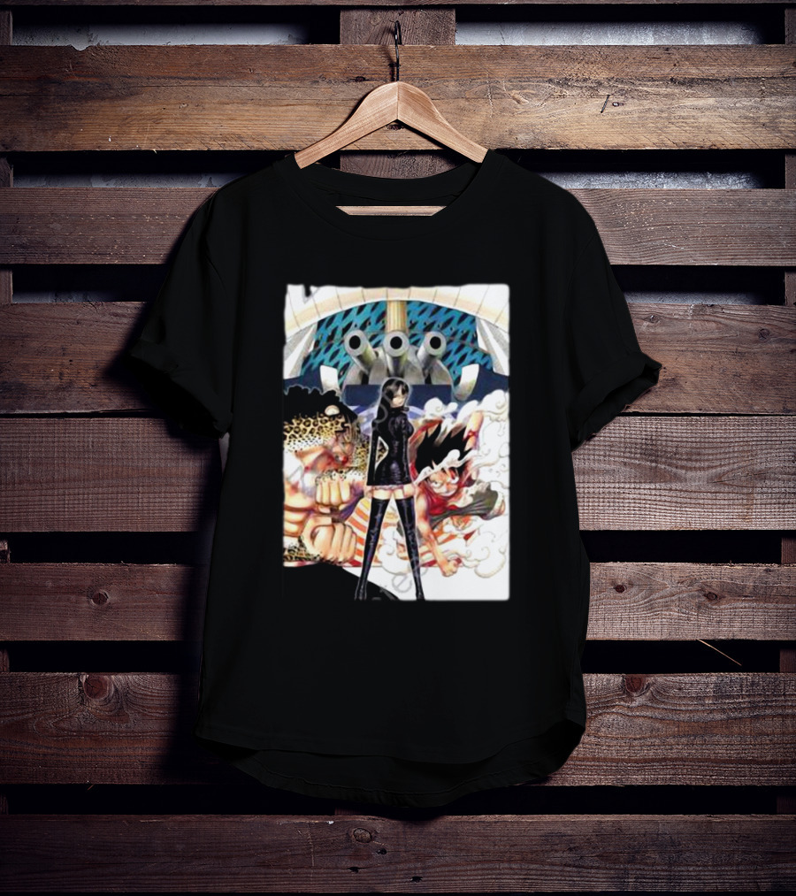 Geo Aw Enies Lobby Arc Animes Luffy Robin Lucci Cannon T-Shirt