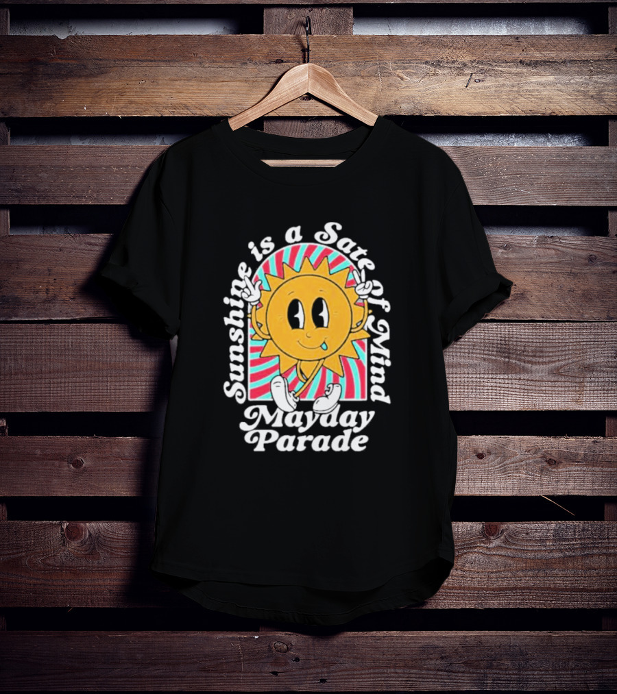 Sunshine Is A State Of Mind Mayday Parade Vintage Cartoon Sun T-Shirt