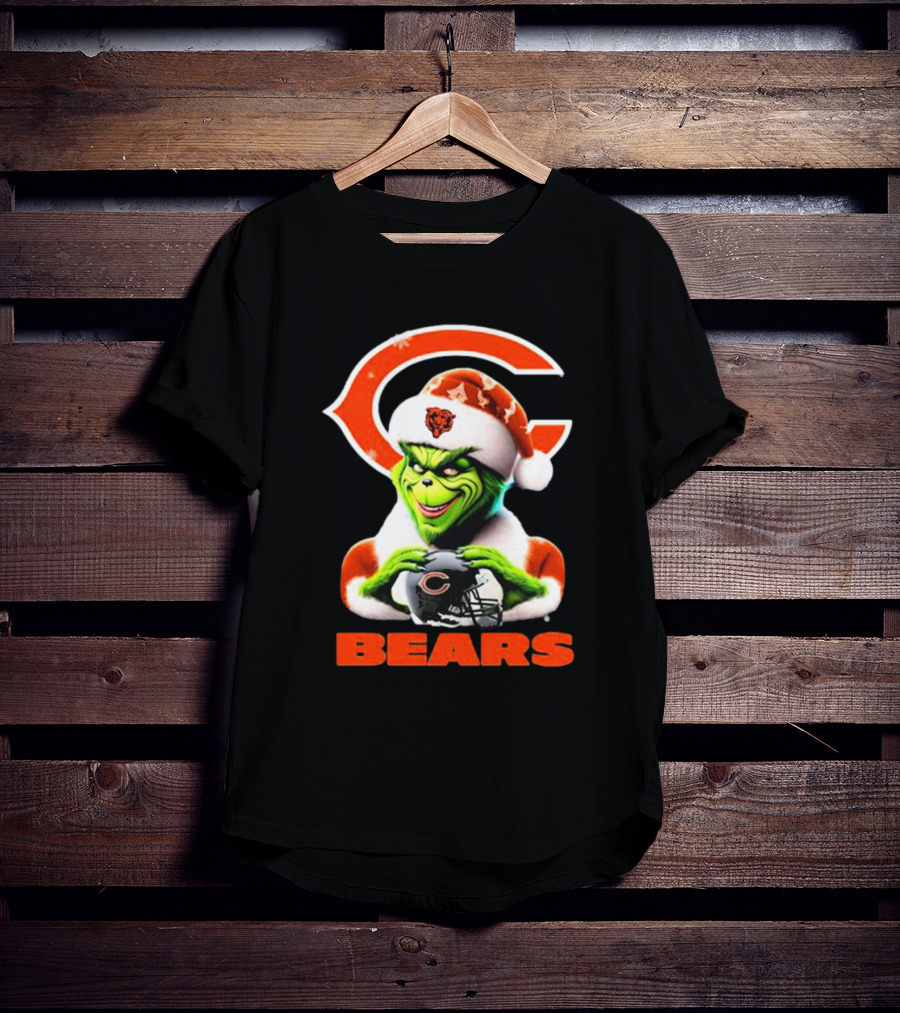 Santa Grinch Bears Merry Christmas Love Chicago Bears T-Shirt