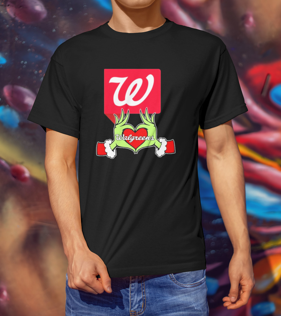 The Grinch Hand Heart Walgreens Christmas T-Shirt