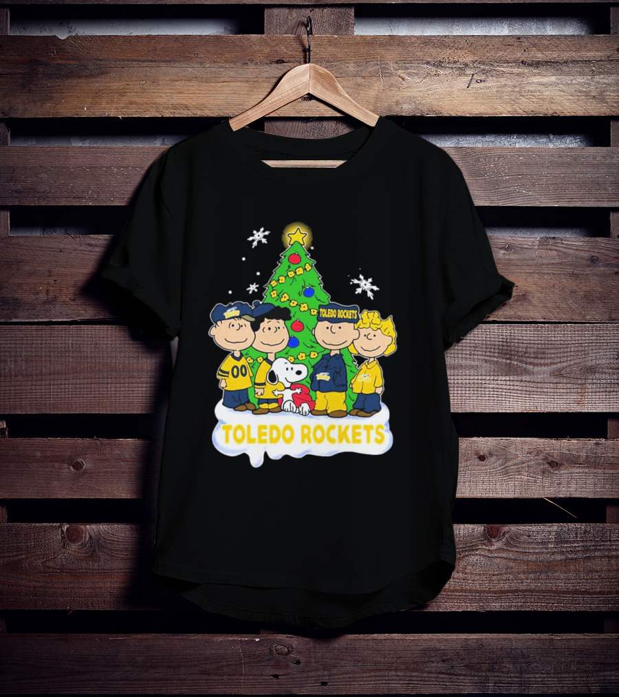 Peanuts Characters Toledo Rockets Christmas Tree T-Shirt